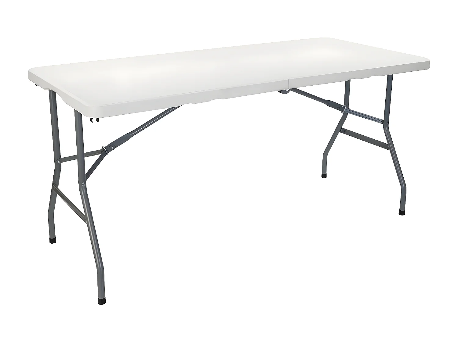 Tavolo da catering rettangolare pieghevole bianco 150x74cm Thinia Home