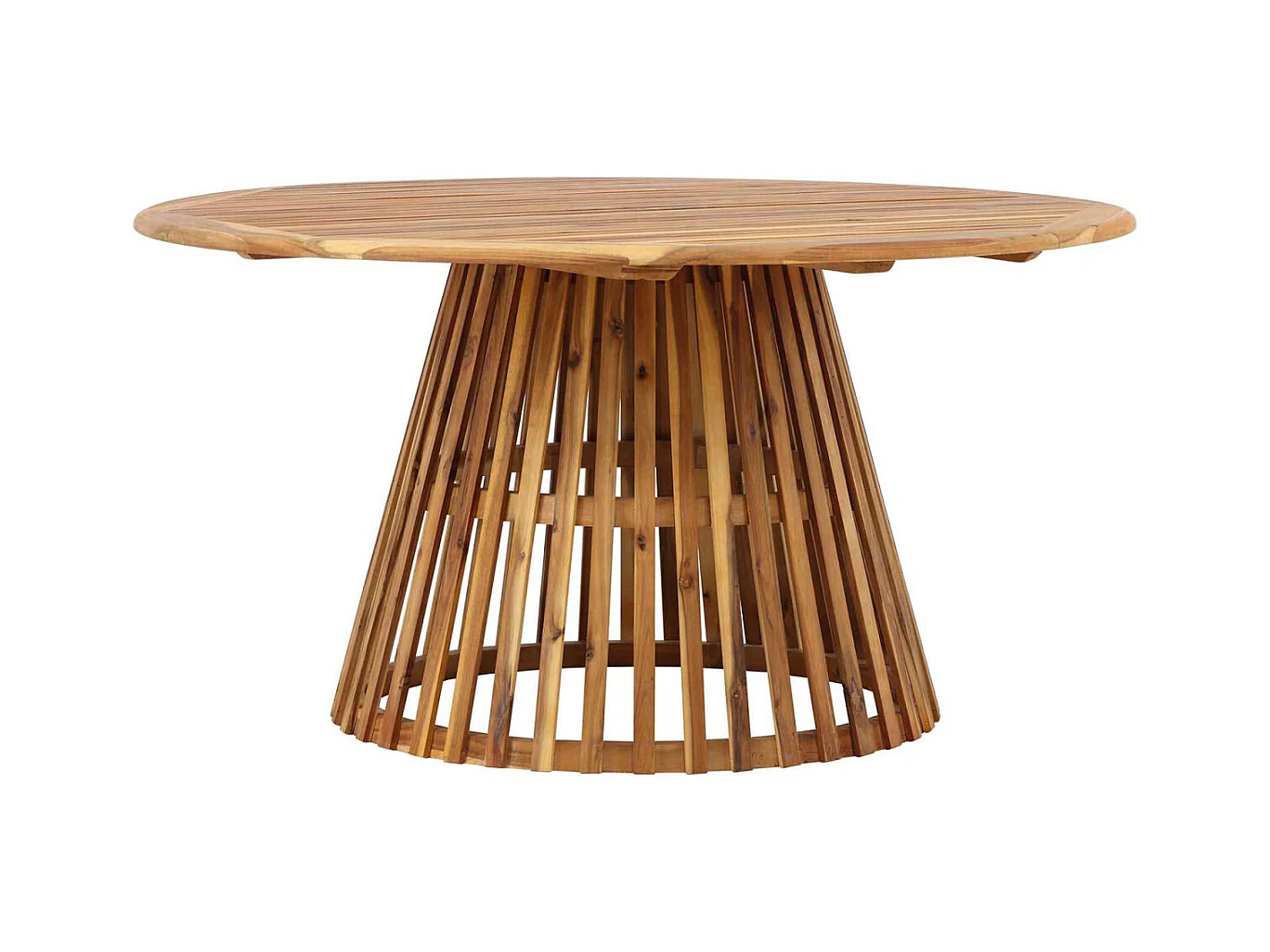 Table de Jardin Ronde en Bois "Tucuman" 150cm Naturel