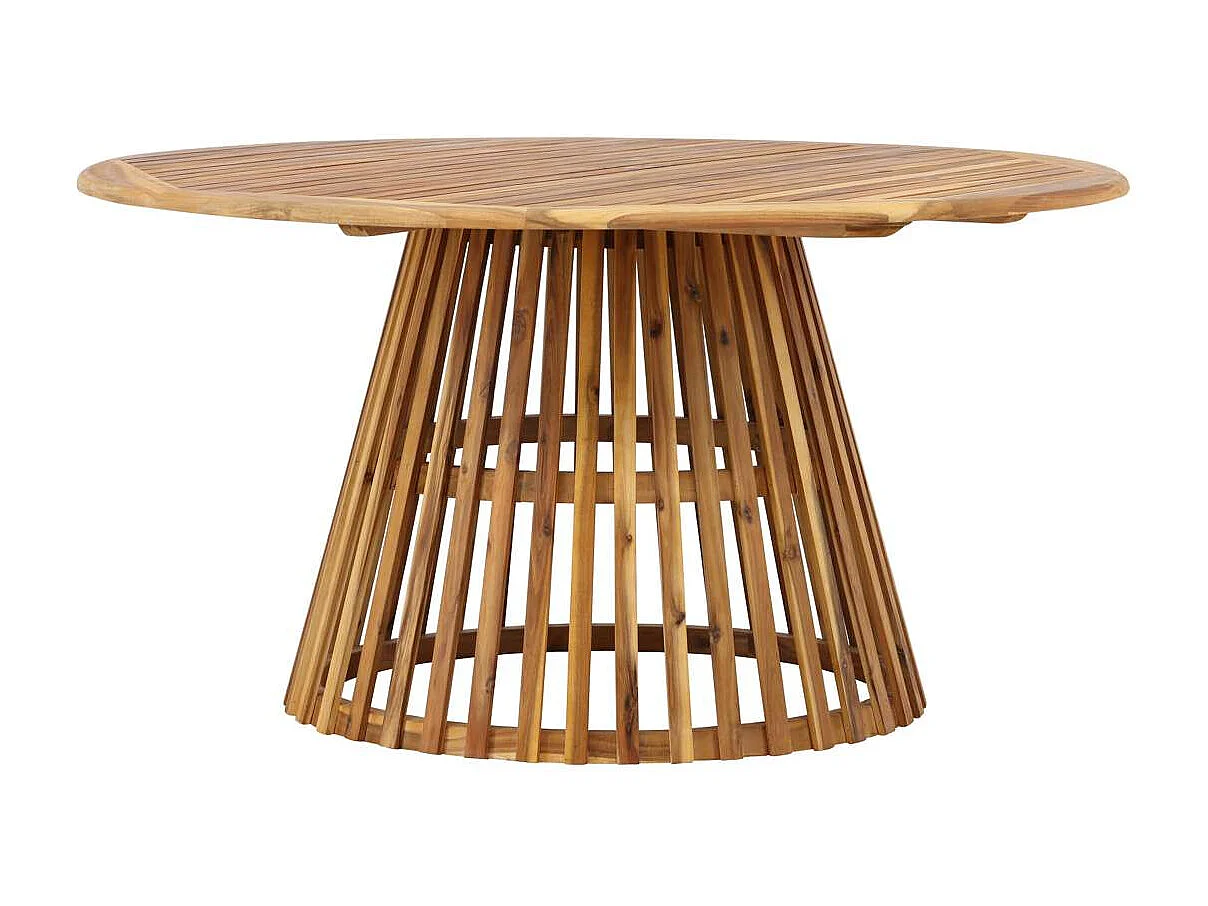 Table de Jardin Ronde en Bois "Tucuman" 150cm Naturel