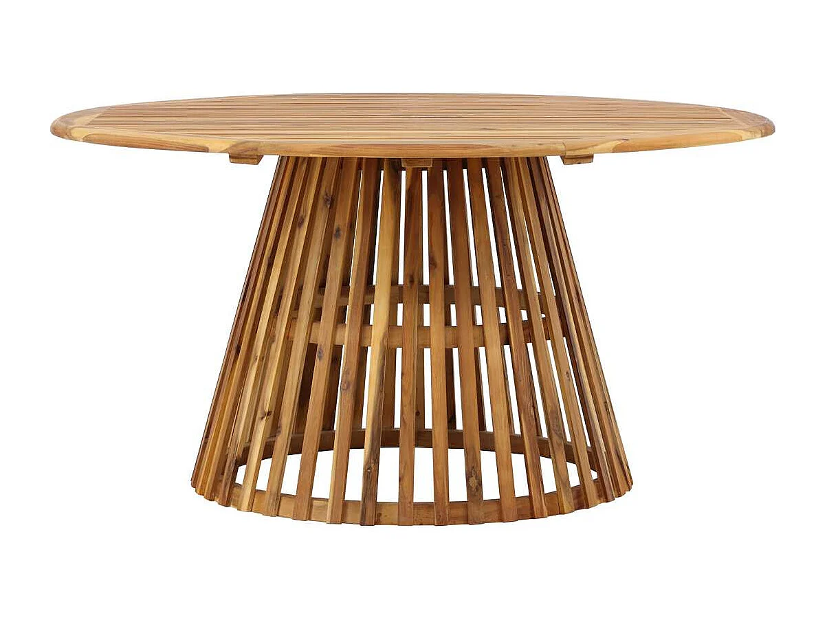 Table de Jardin Ronde en Bois "Tucuman" 150cm Naturel