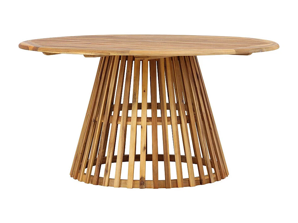 Table de Jardin Ronde en Bois "Tucuman" 150cm Naturel
