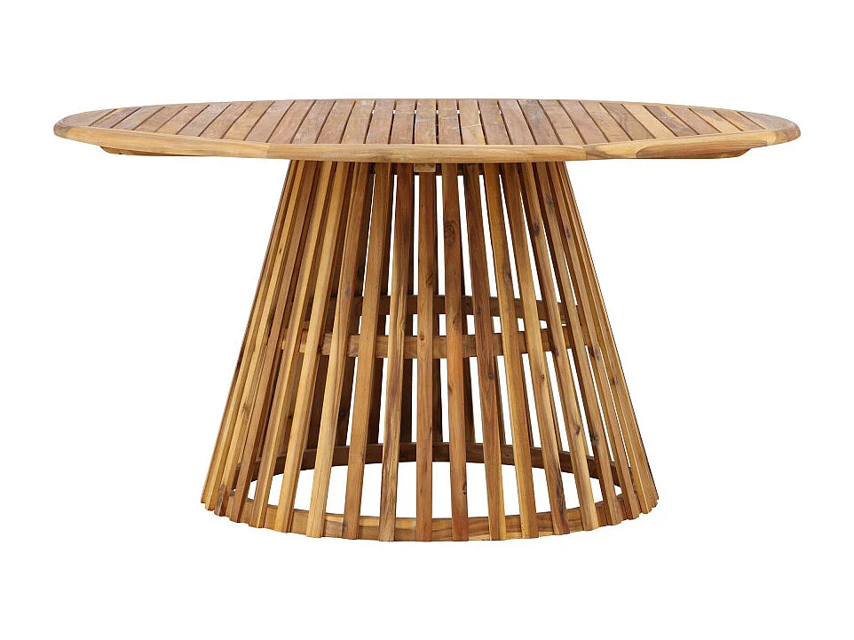 Table de Jardin Ronde en Bois "Tucuman" 150cm Naturel