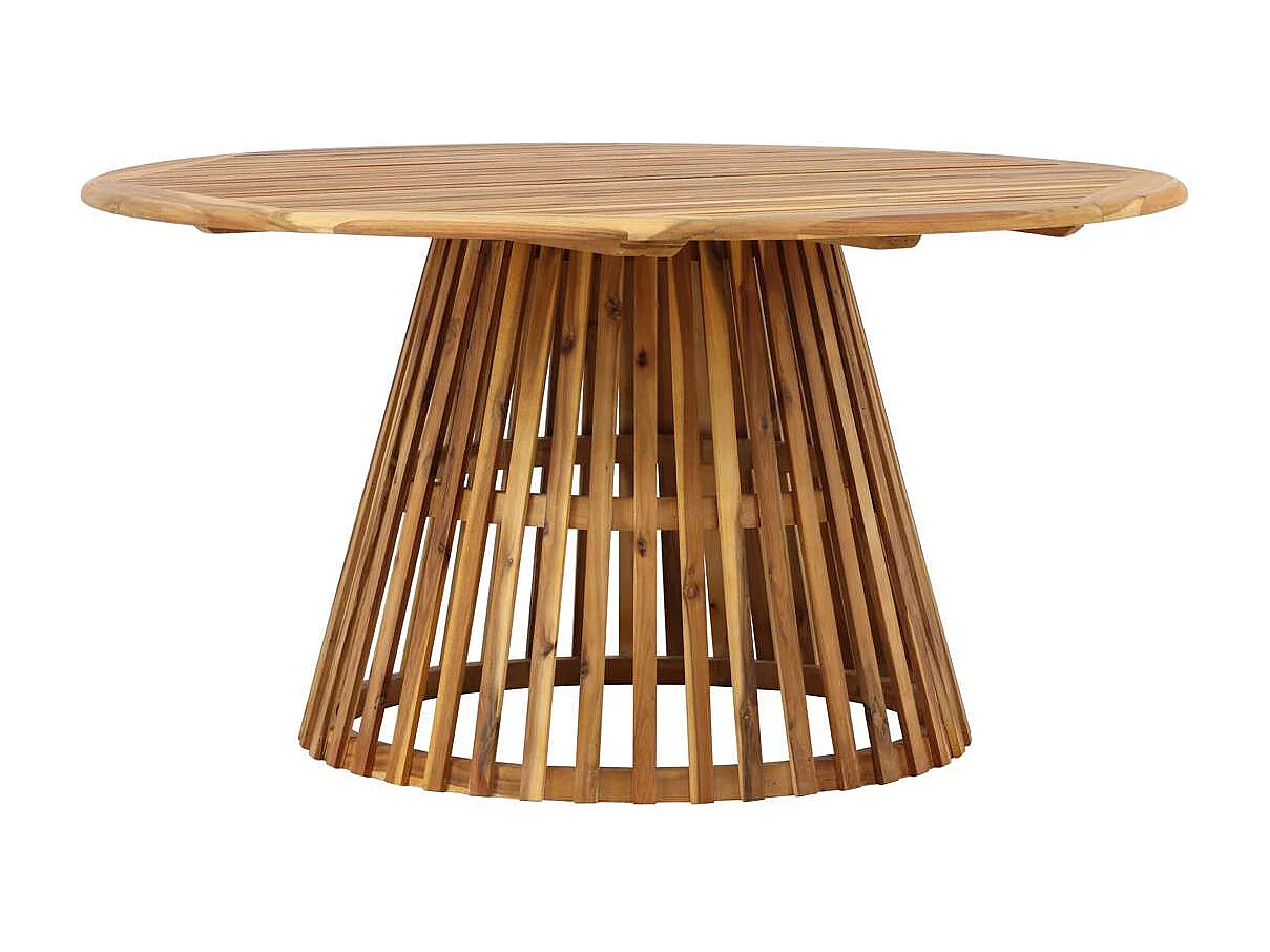Table de Jardin Ronde en Bois "Tucuman" 150cm Naturel