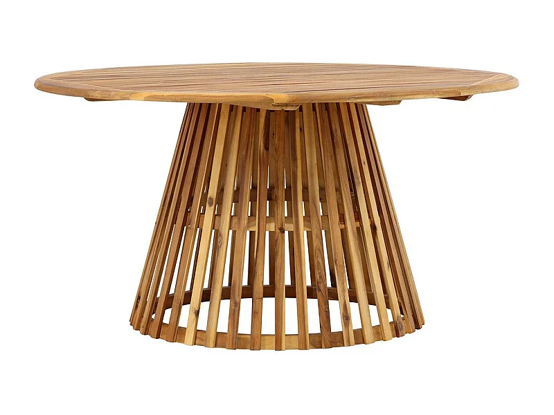 Table de Jardin Ronde en Bois "Tucuman" 150cm Naturel