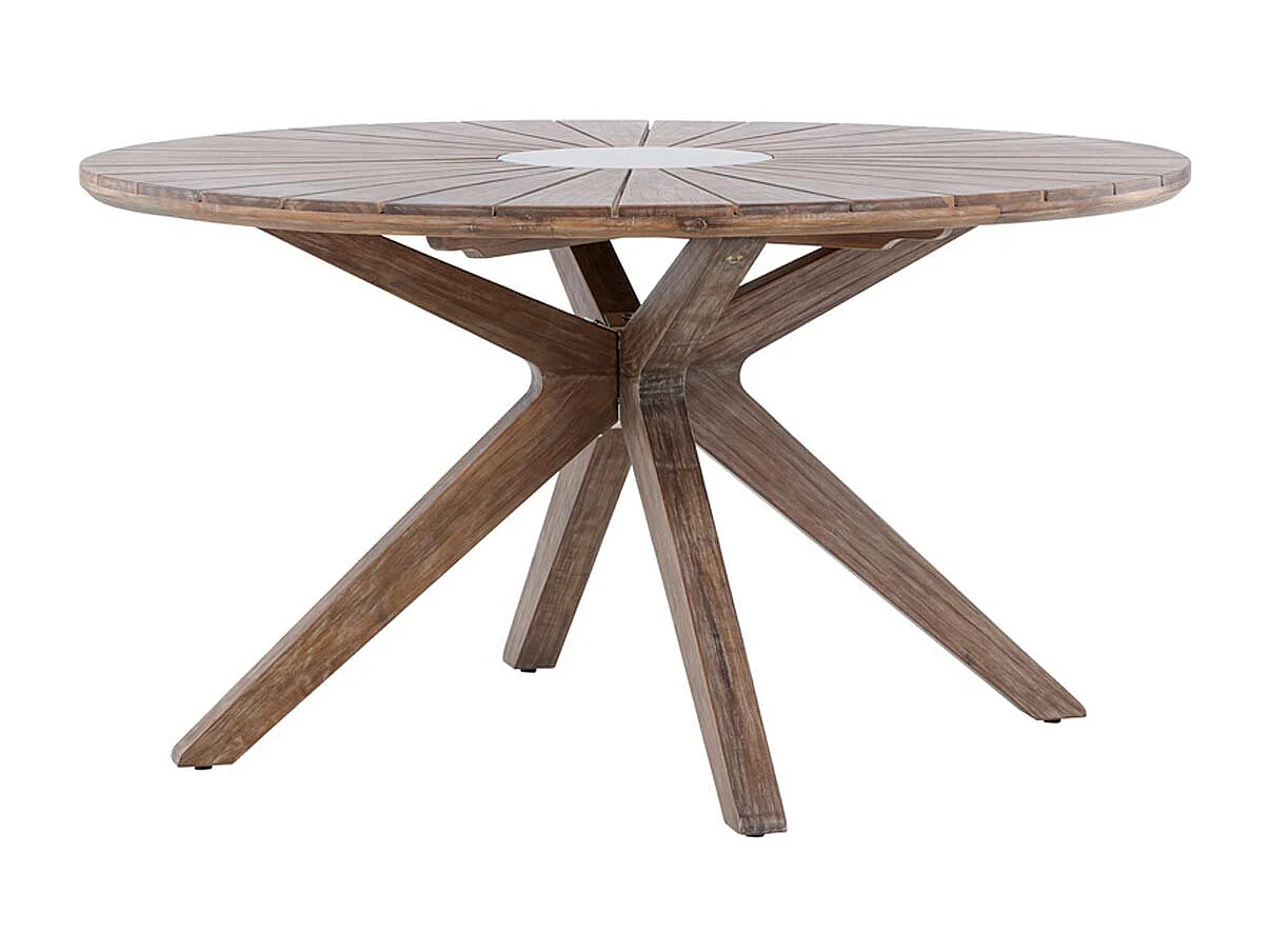 Table de Jardin Ronde "Rosario" 140cm Marron