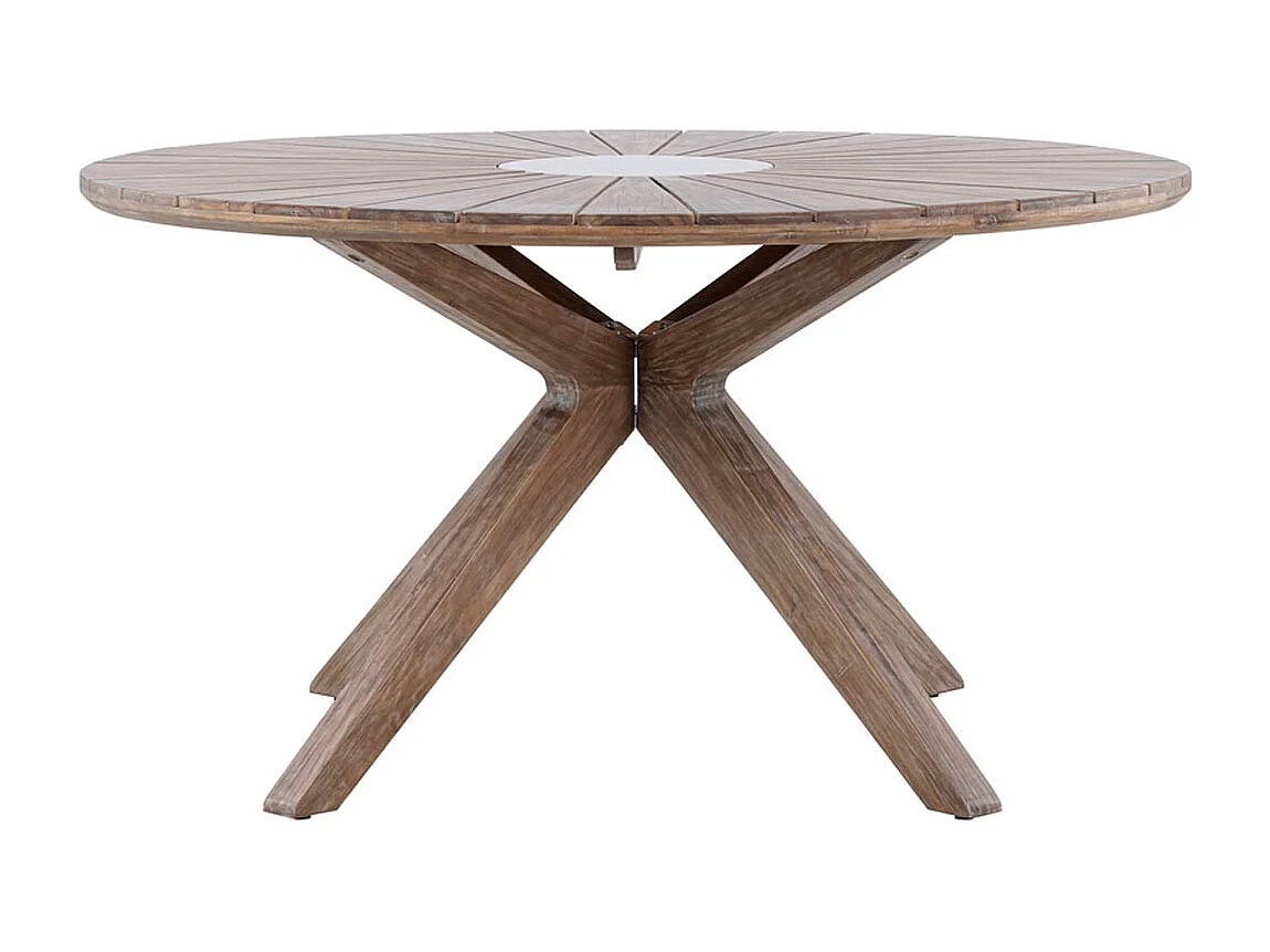 Table de Jardin Ronde "Rosario" 140cm Marron