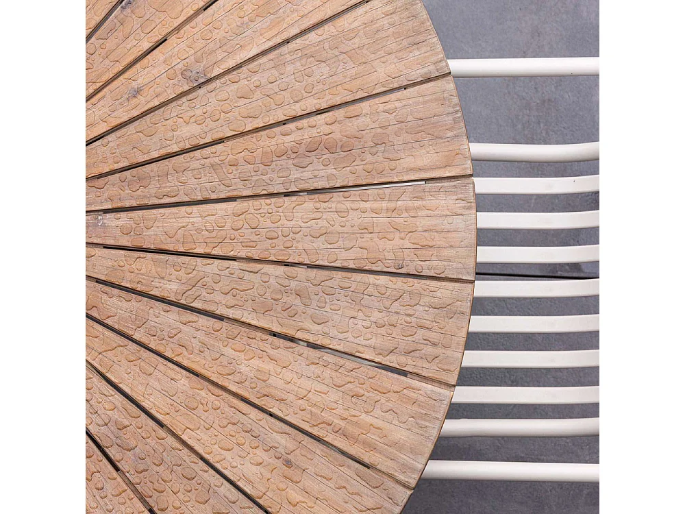 Table de Jardin Ronde "Rosario" 140cm Marron