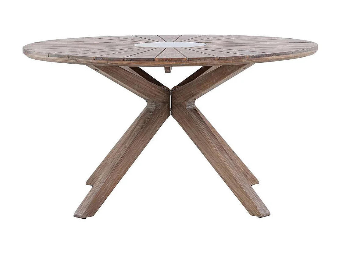 Table de Jardin Ronde "Rosario" 140cm Marron