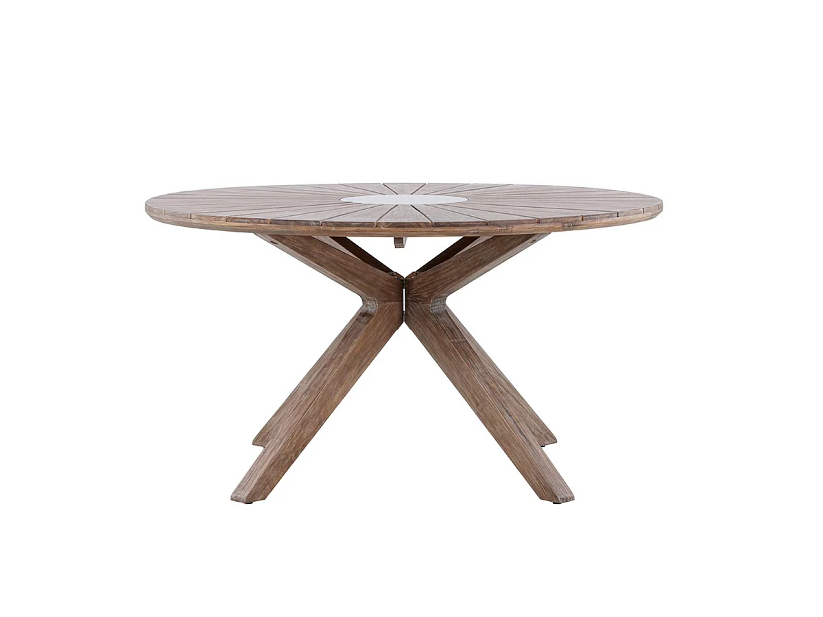 Table de Jardin Ronde "Rosario" 140cm Marron