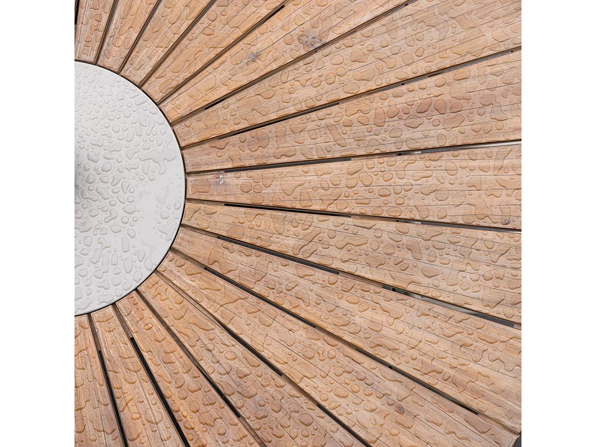 Table de Jardin Ronde "Rosario" 140cm Marron