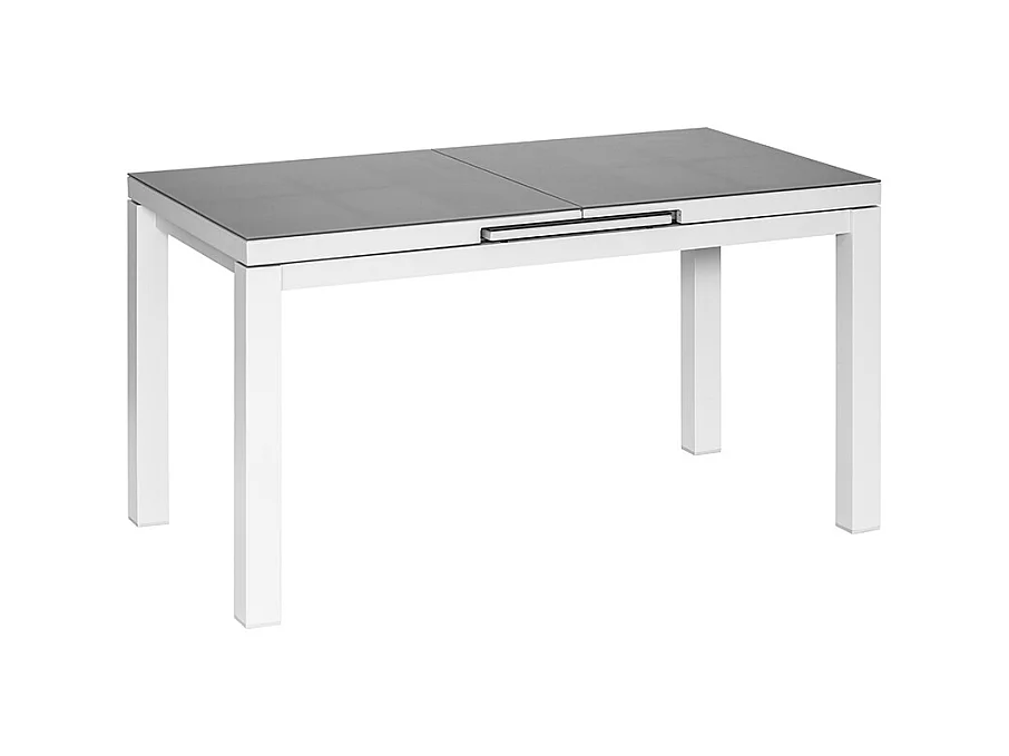 Table de jardin rectangulaire en aluminium gris perle Ibiza Perle - 6/8 places - Jardiline