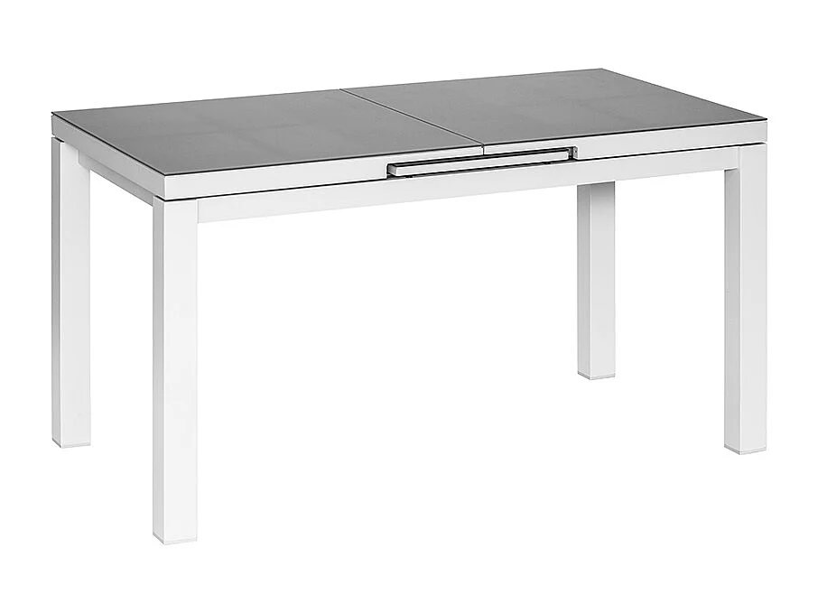 Table de jardin rectangulaire en aluminium gris perle Ibiza Perle - 6/8 places - Jardiline