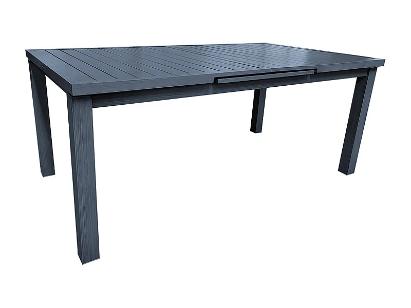Table rectangulaire extensible Santorin 8/10 personnes en aluminium finition uni gris-bleuté - Jardiline