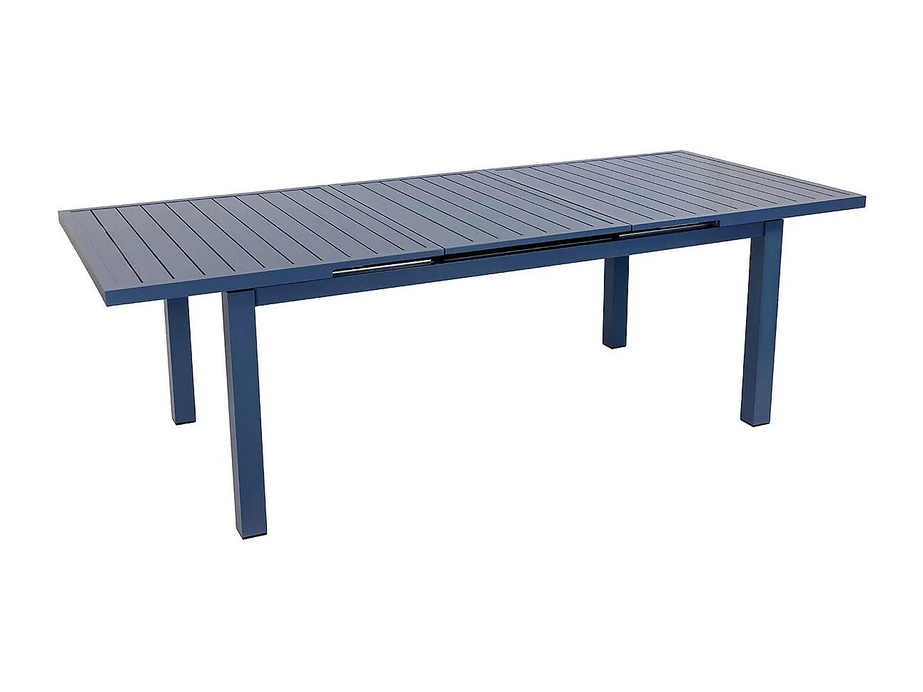 Table rectangulaire extensible Santorin 8/10 personnes en aluminium finition uni gris-bleuté - Jardiline