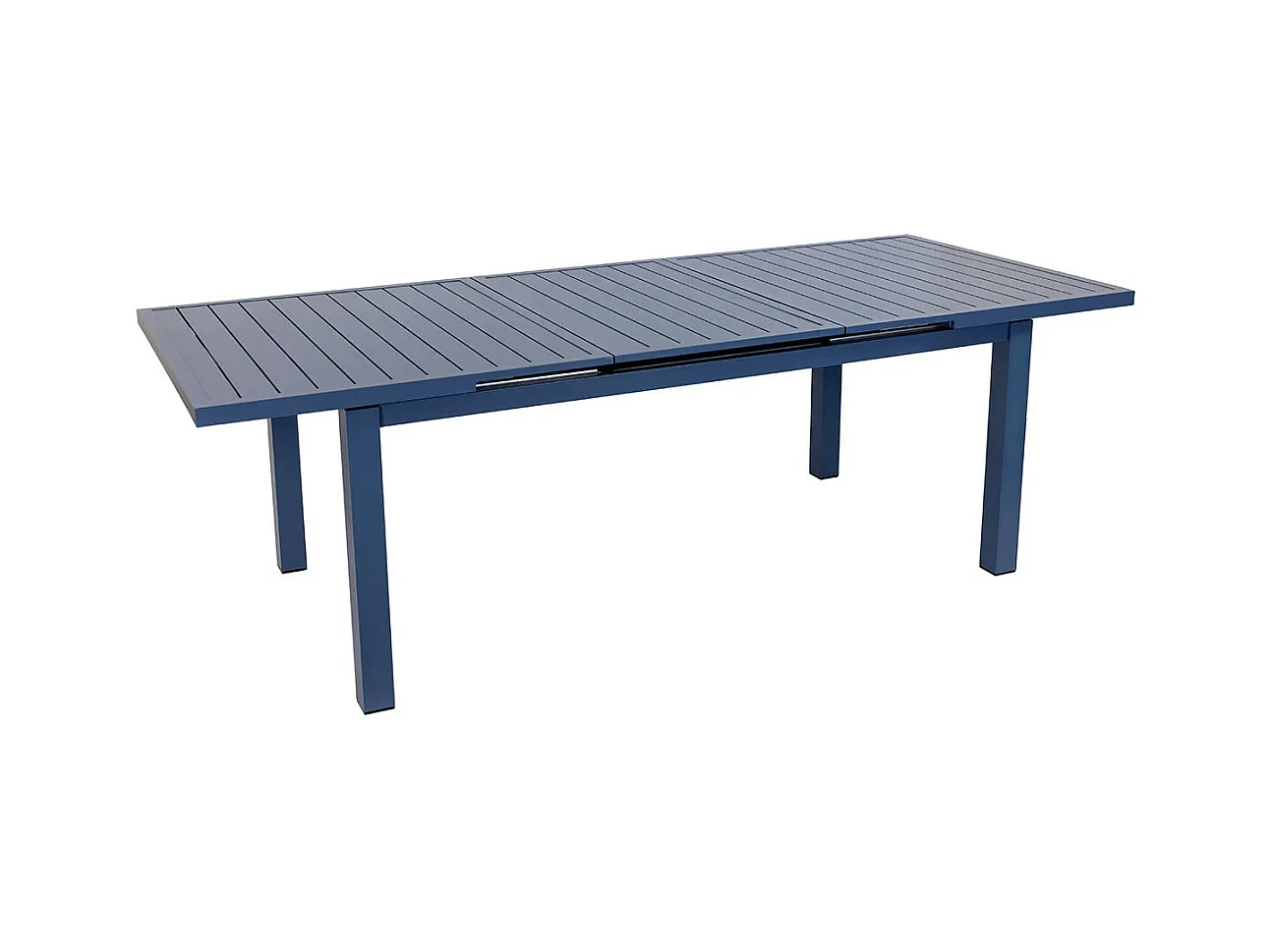 Table rectangulaire extensible Santorin 8/10 personnes en aluminium finition uni gris-bleuté - Jardiline