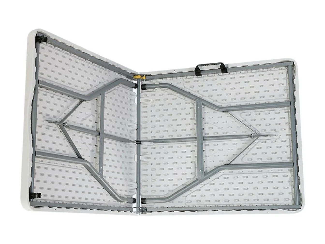 Confezione 2 Tavoli rettangolari pieghevoli per catering Bianco 150x74cm Thinia Home