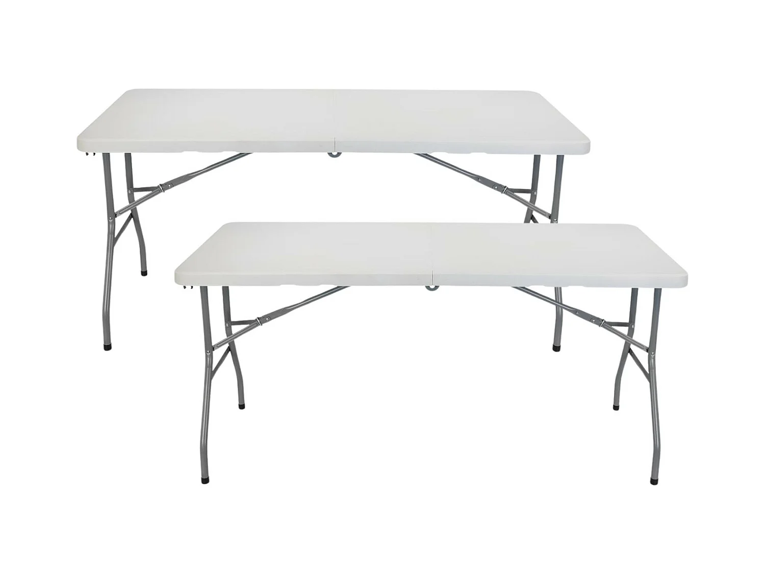 Pack de 2 Tables Pliantes 150cm Rectangulaire Blanc Restauration Thinia Home
