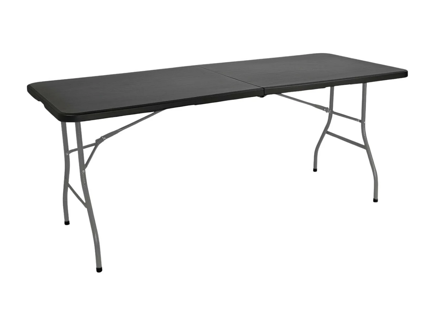Pack de 2 Tables Pliantes 180cm Rectangulaire Restauration Noir Thinia Home
