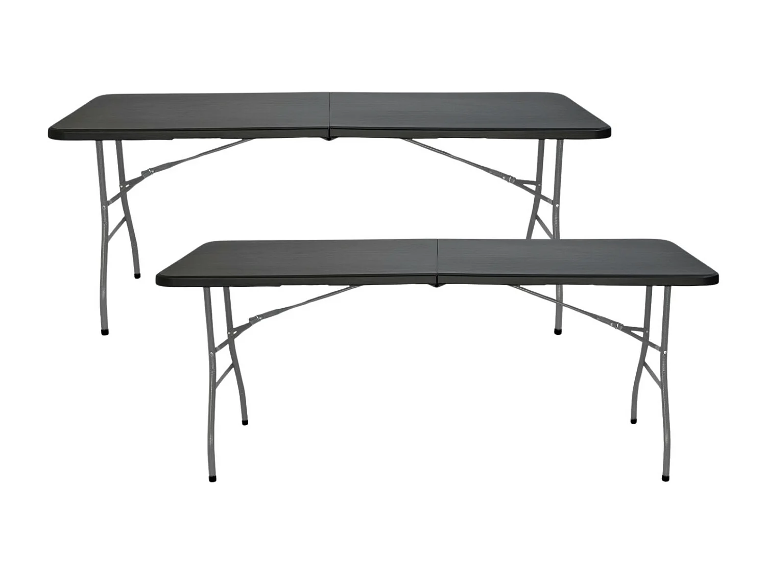 Confezione 2 Mesas Plegables Rectangulares para Catering 180x74cm Thinia Home