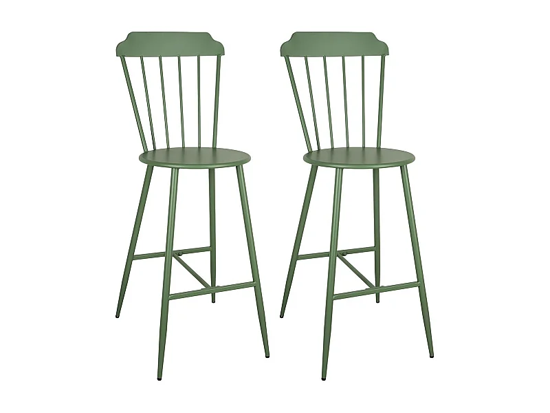 Chaise bar en métal laqué -Samos (Lot de 2)