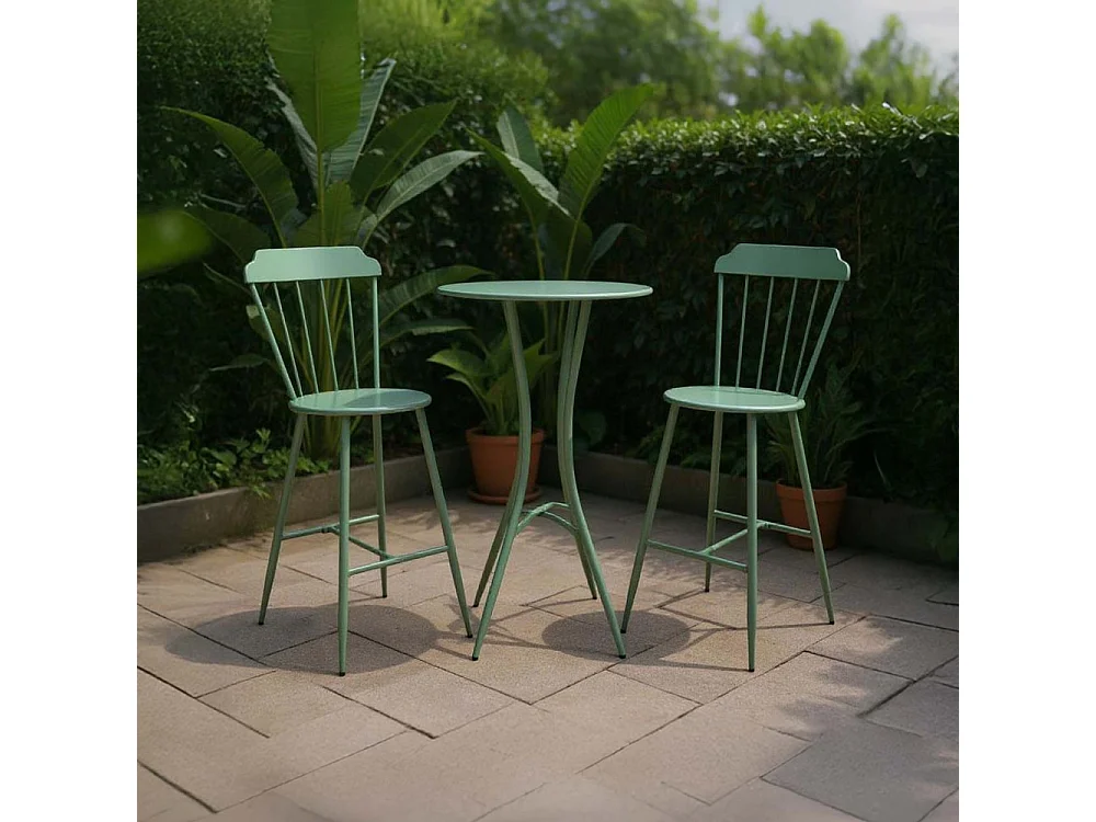 Chaise bar en métal laqué -Samos (Lot de 2)