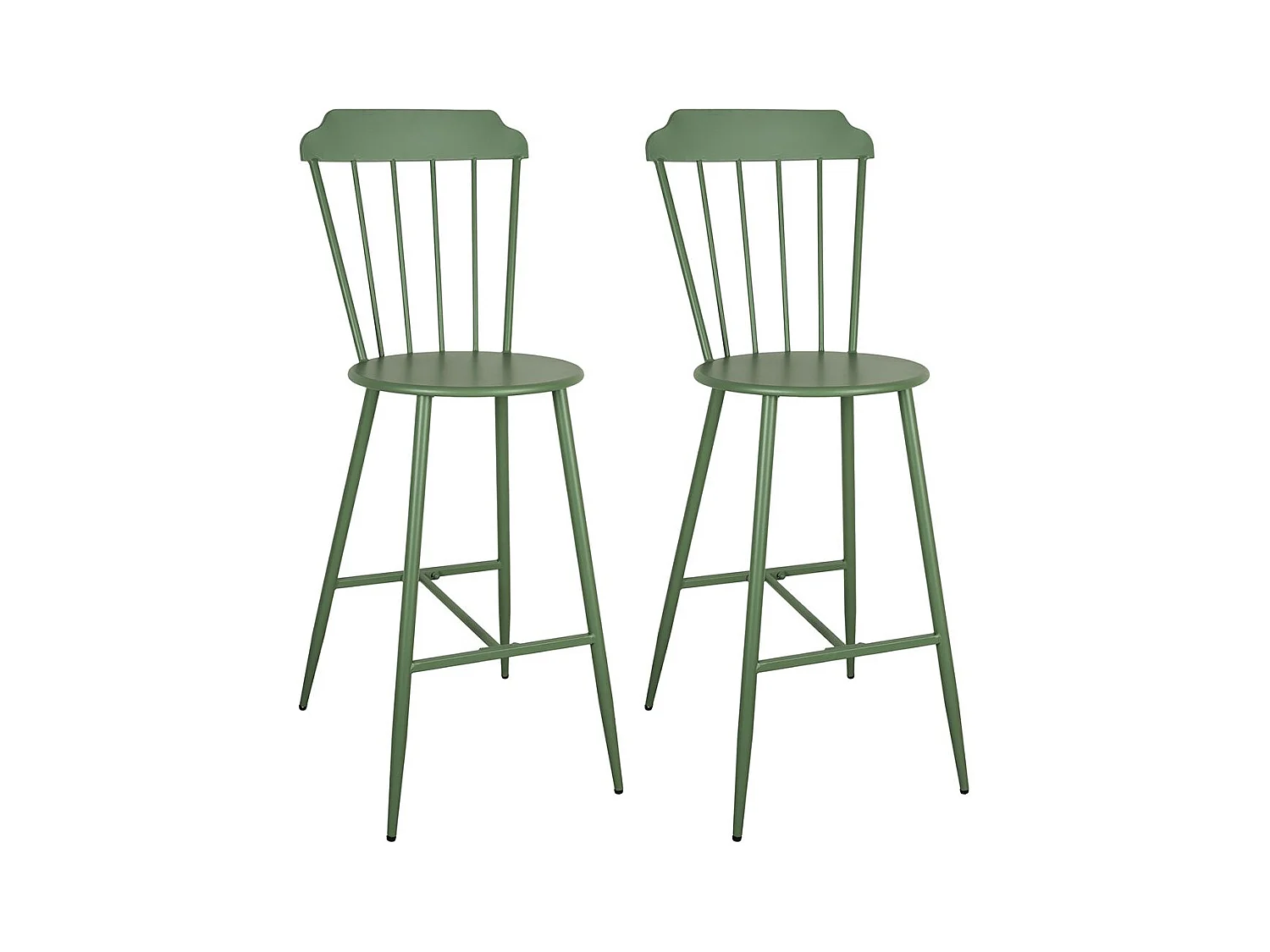 Chaise bar en métal laqué -Samos (Lot de 2)