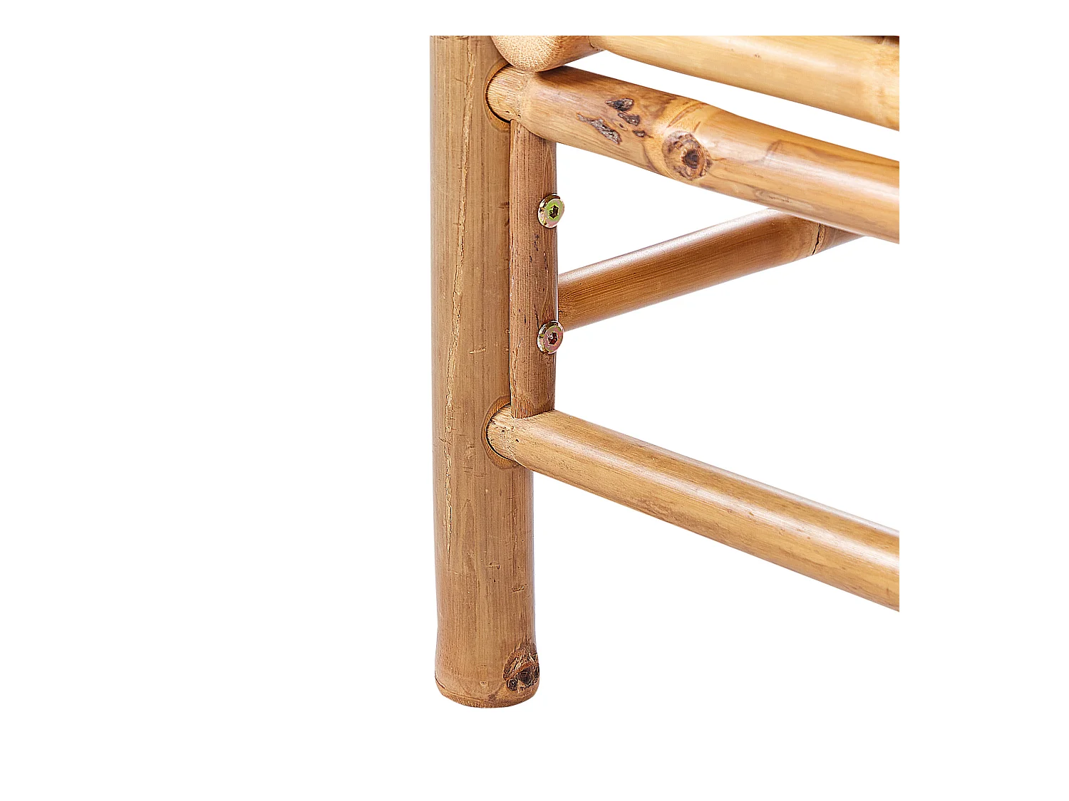 Modul Gartensessel Eckteil Bambusholz hellbraun mit Auflagen beige taupe Cerreto