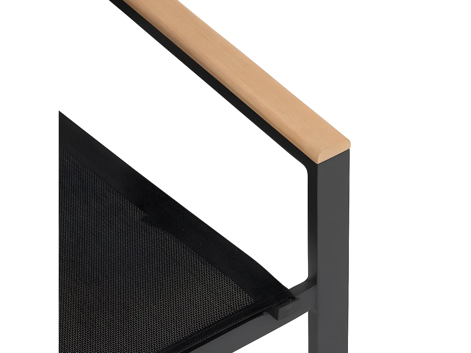 Fauteuil repas Essentia accoudoirs bois anthracite/graphite Hespéride