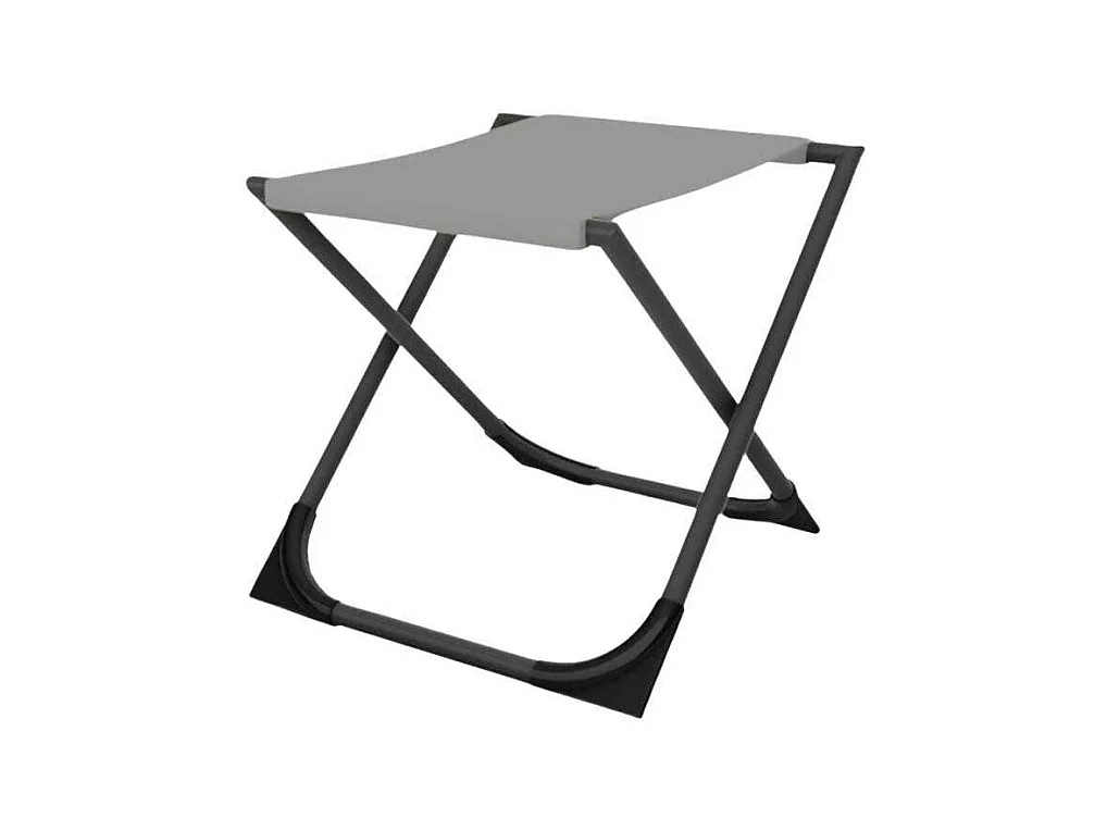 Tabouret pliant en acier Easy Graphite, Perle