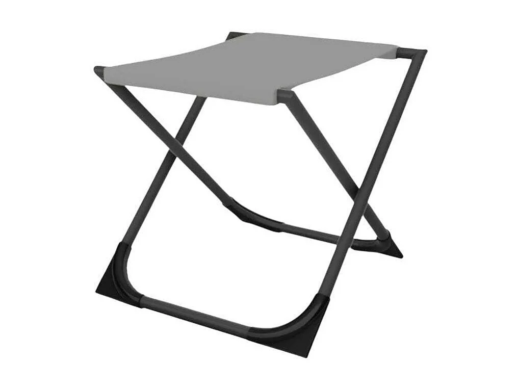 Tabouret pliant en acier Easy Graphite, Perle