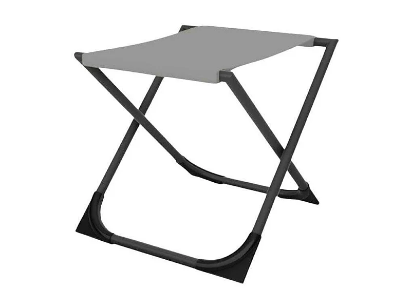 Tabouret pliant en acier Easy Graphite, Perle