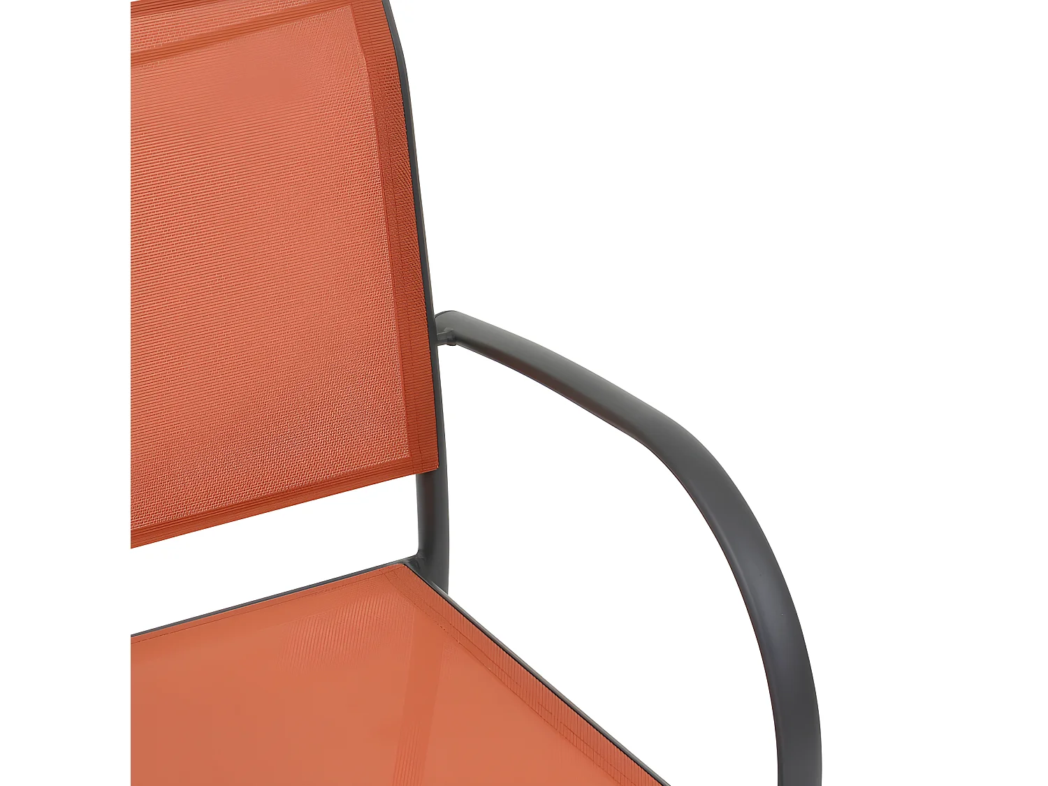 Fauteuil empilable Piazza Hespéride ambre/graphite