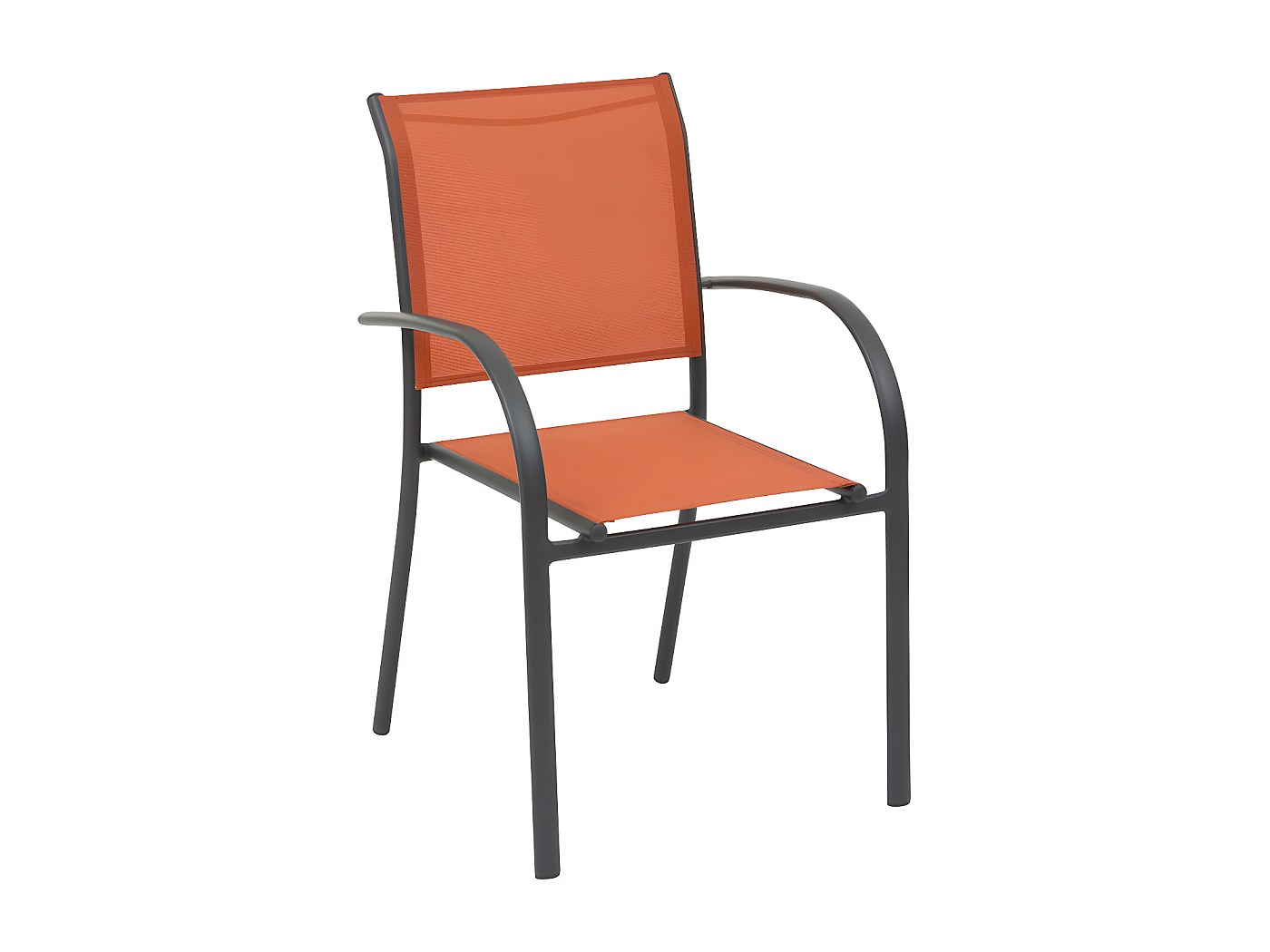 Fauteuil Jardin Empilable Hespéride Axant - Aluminium Bleu Canard/graphite | 57x59x94cm