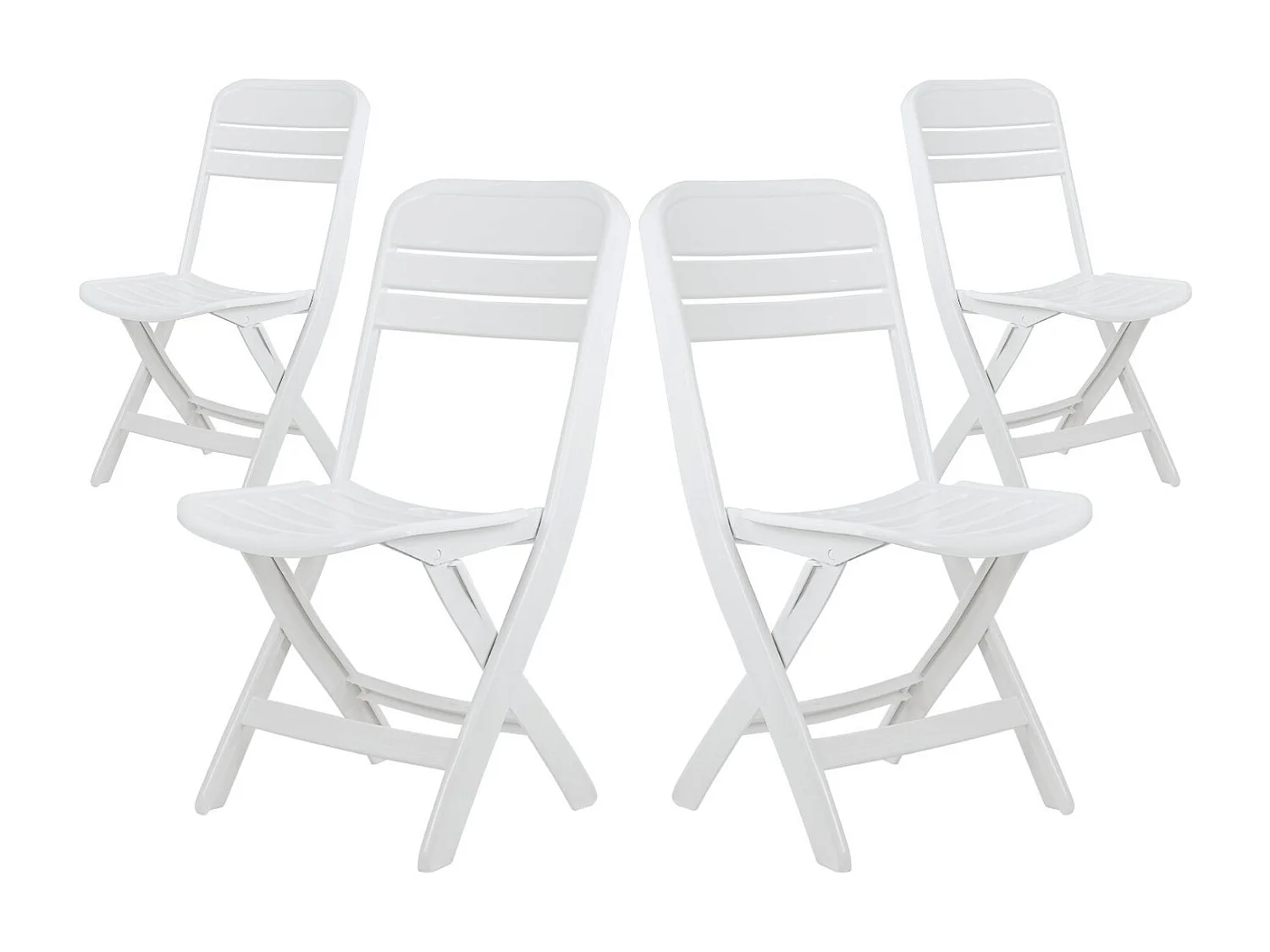Confezione 4 sedie pieghevoli Bliss bianche 52x40x82 cm Thinia Home