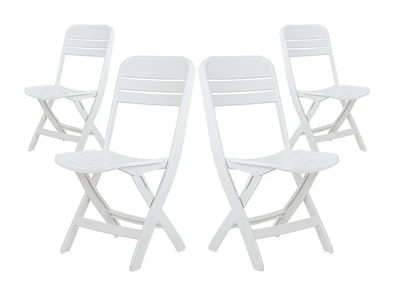 Confezione 4 sedie pieghevoli Bliss bianche 52x40x82 cm Thinia Home