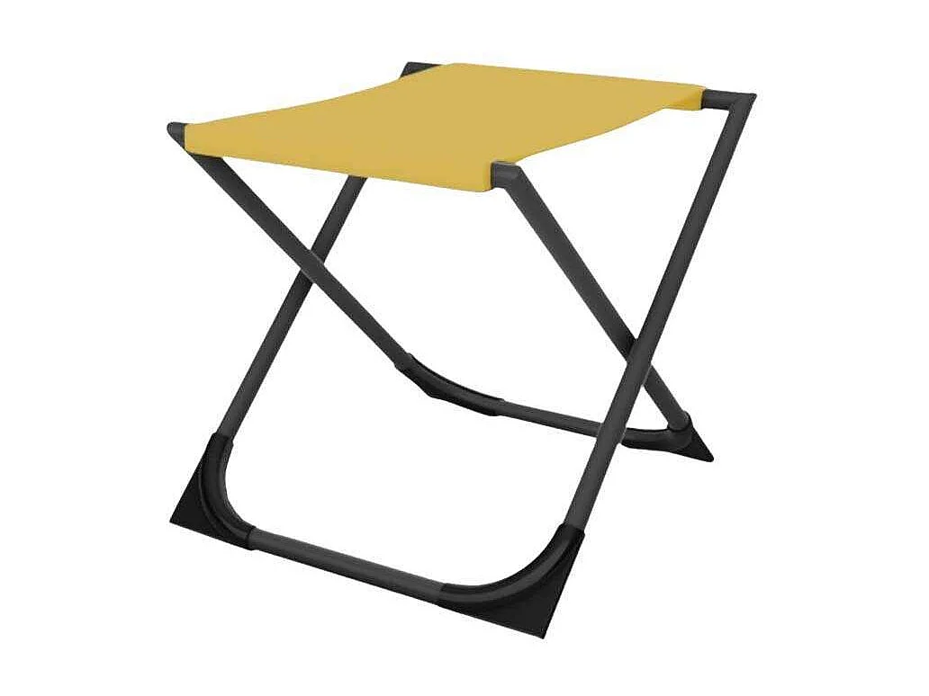 Tabouret pliant en acier Easy Graphite, Moutarde