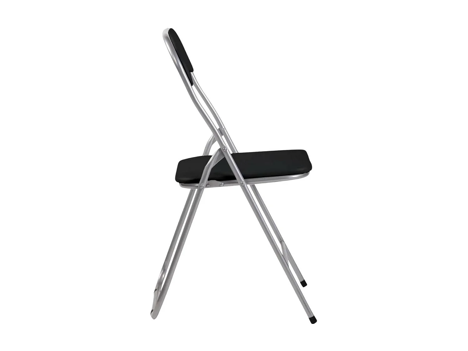 Chaise pliante rembourrée Eleonor 44x46x79cm Noir 7house