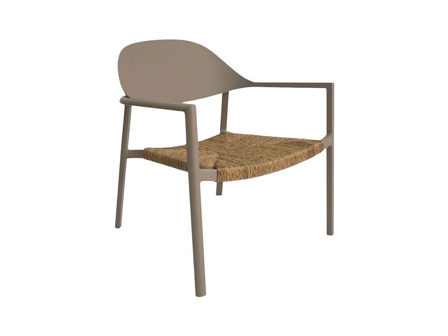 Fauteuil de jardin lounge en aluminium et résine Bage