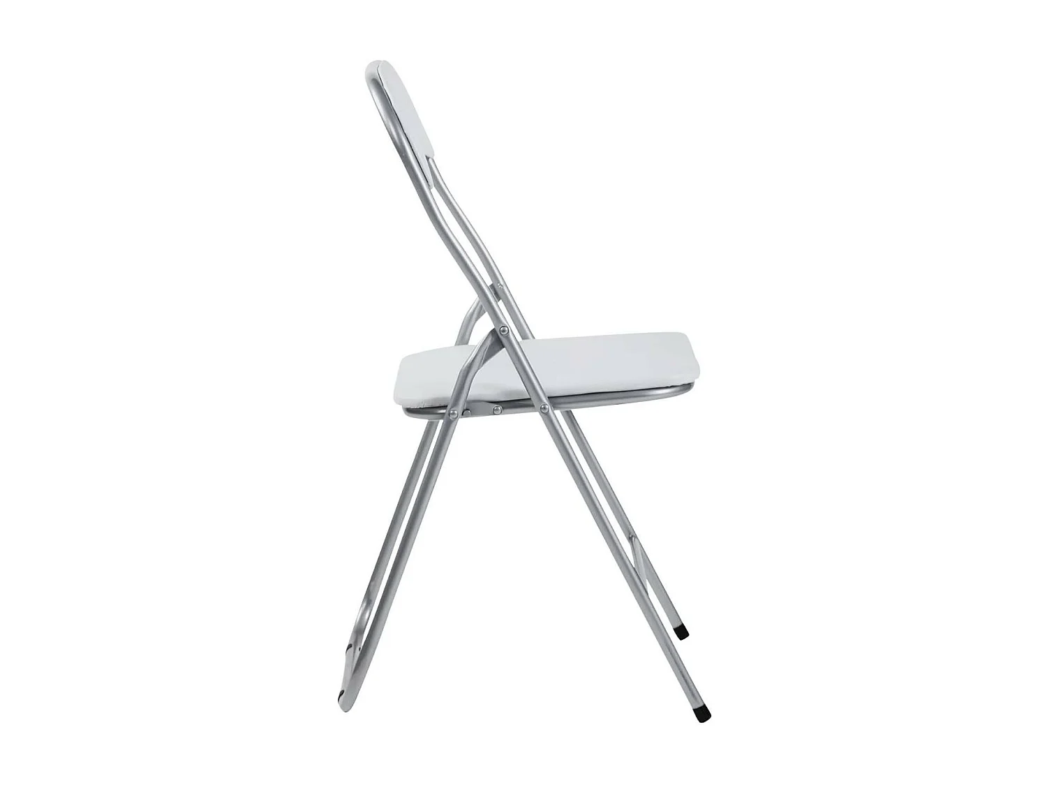 Confezione da 6 sedie pieghevoli imbottite Eleonor 44x46x79 cm Bianco 7house