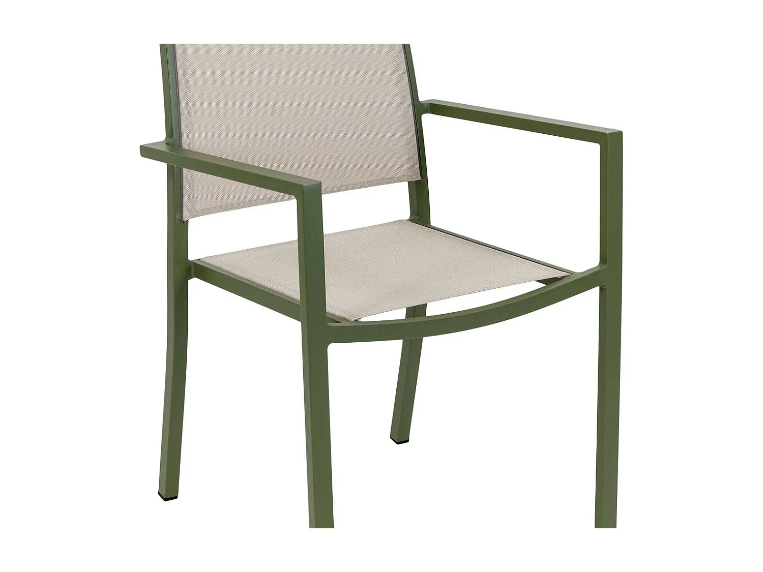 Fauteuil empilable en aluminium Santorin Kaki