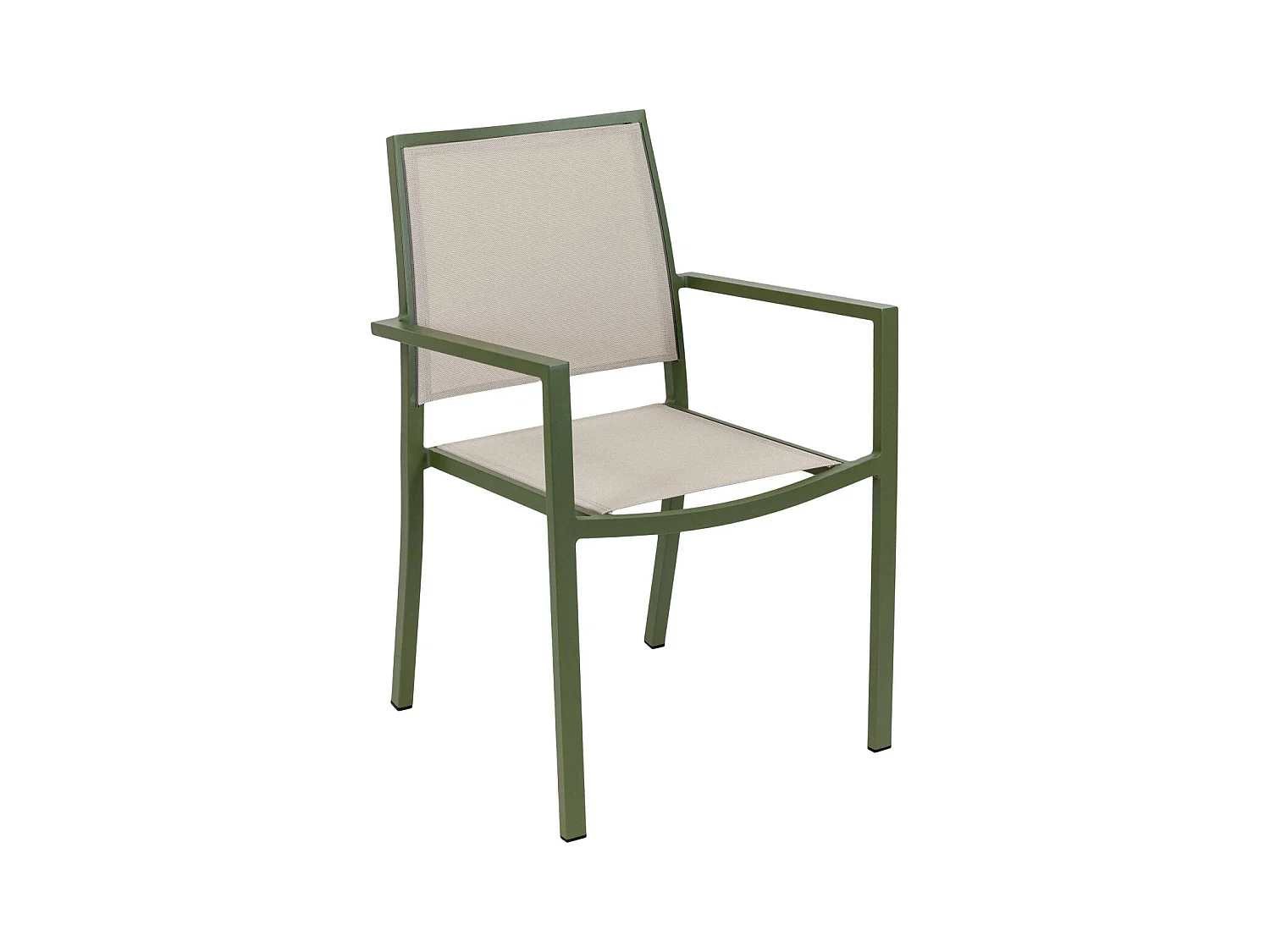Fauteuil empilable en aluminium Santorin Kaki