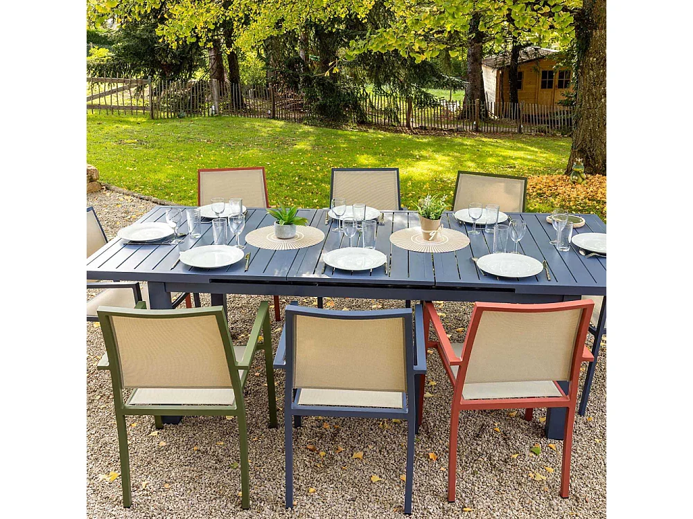 Fauteuil empilable en aluminium Santorin Kaki