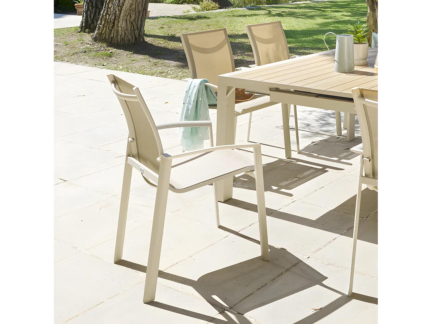 Fauteuil extérieur Axant lin/argile Hespéride