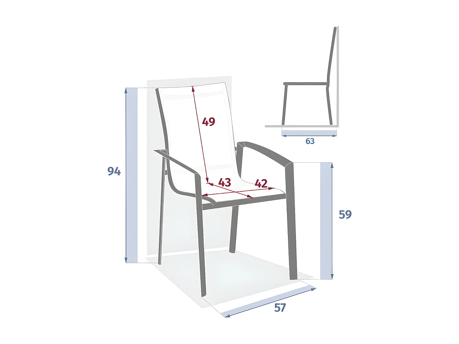 Fauteuil extérieur Axant lin/argile Hespéride