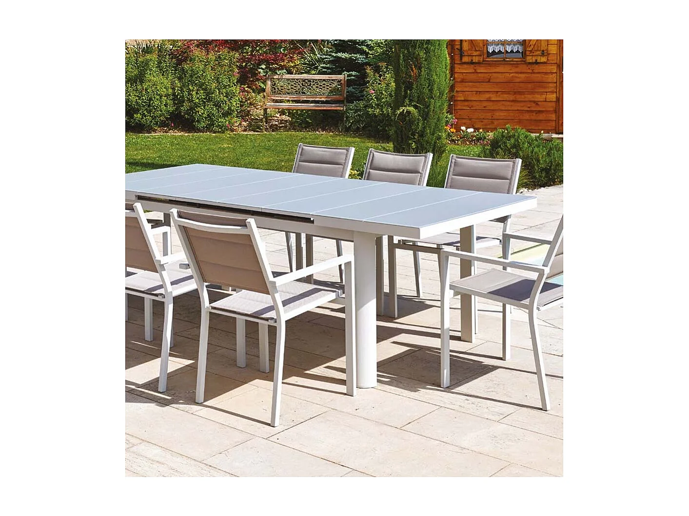 Fauteuil empilable en aluminium Ibiza