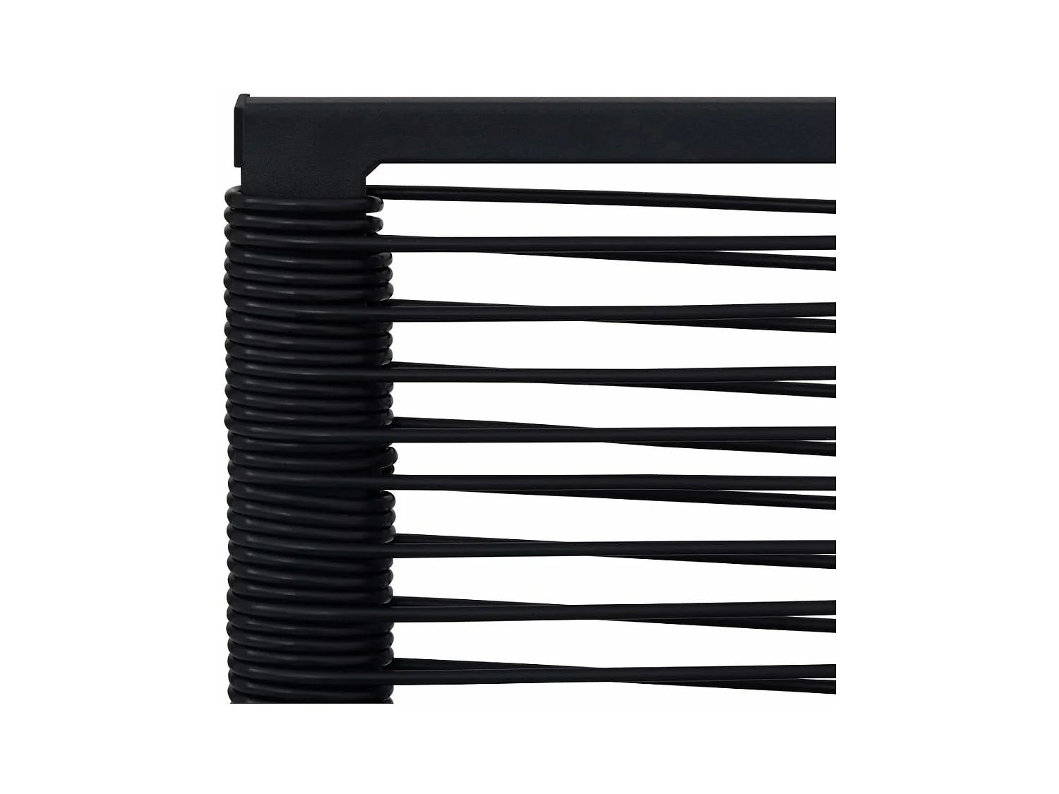 Gartenstühle 4 Stk. PVC Rattan Schwarz