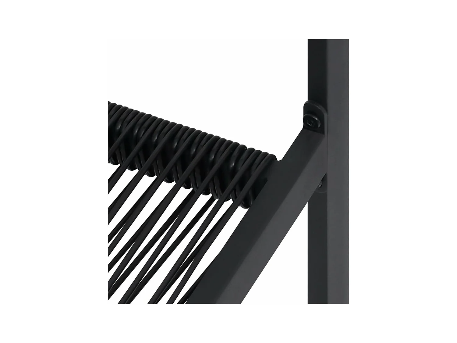 Gartenstühle 4 Stk. PVC Rattan Schwarz