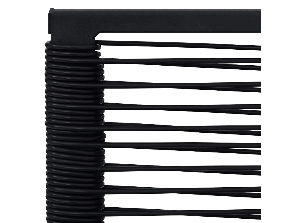 Chaises de jardin lot de 4 Rotin PVC Noir