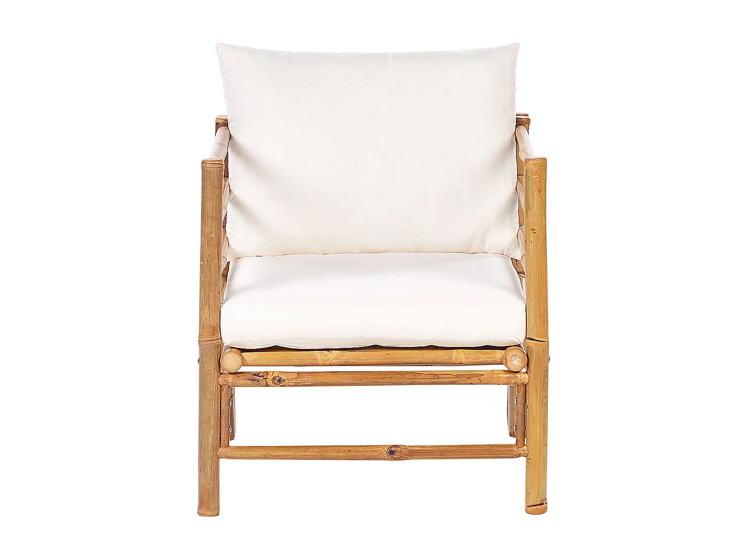 Fauteuil de jardin CERRETO Bambou Blanc cassé