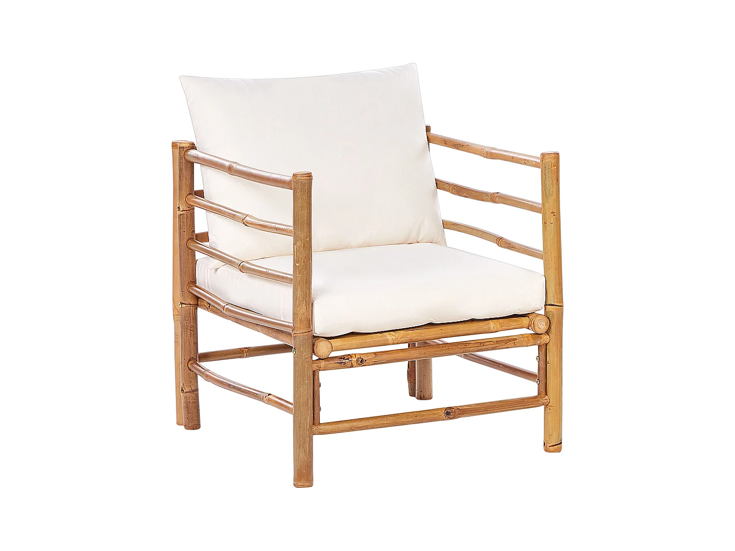 Fauteuil de jardin CERRETO Bambou Blanc cassé